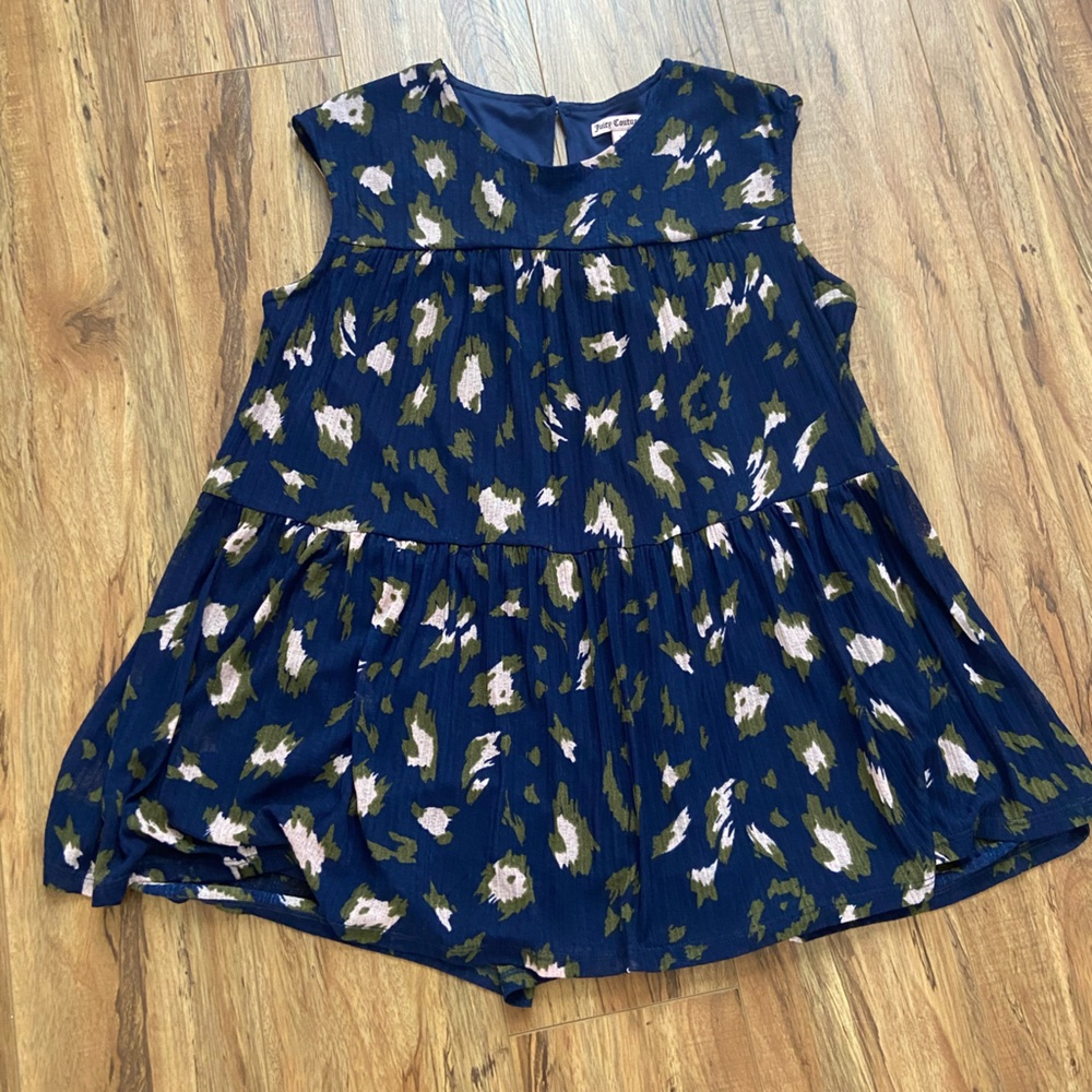 Juicy Couture Patterned Blouse Tank Sz S